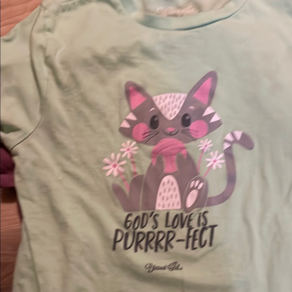 Mint Green Cat T-Shirt